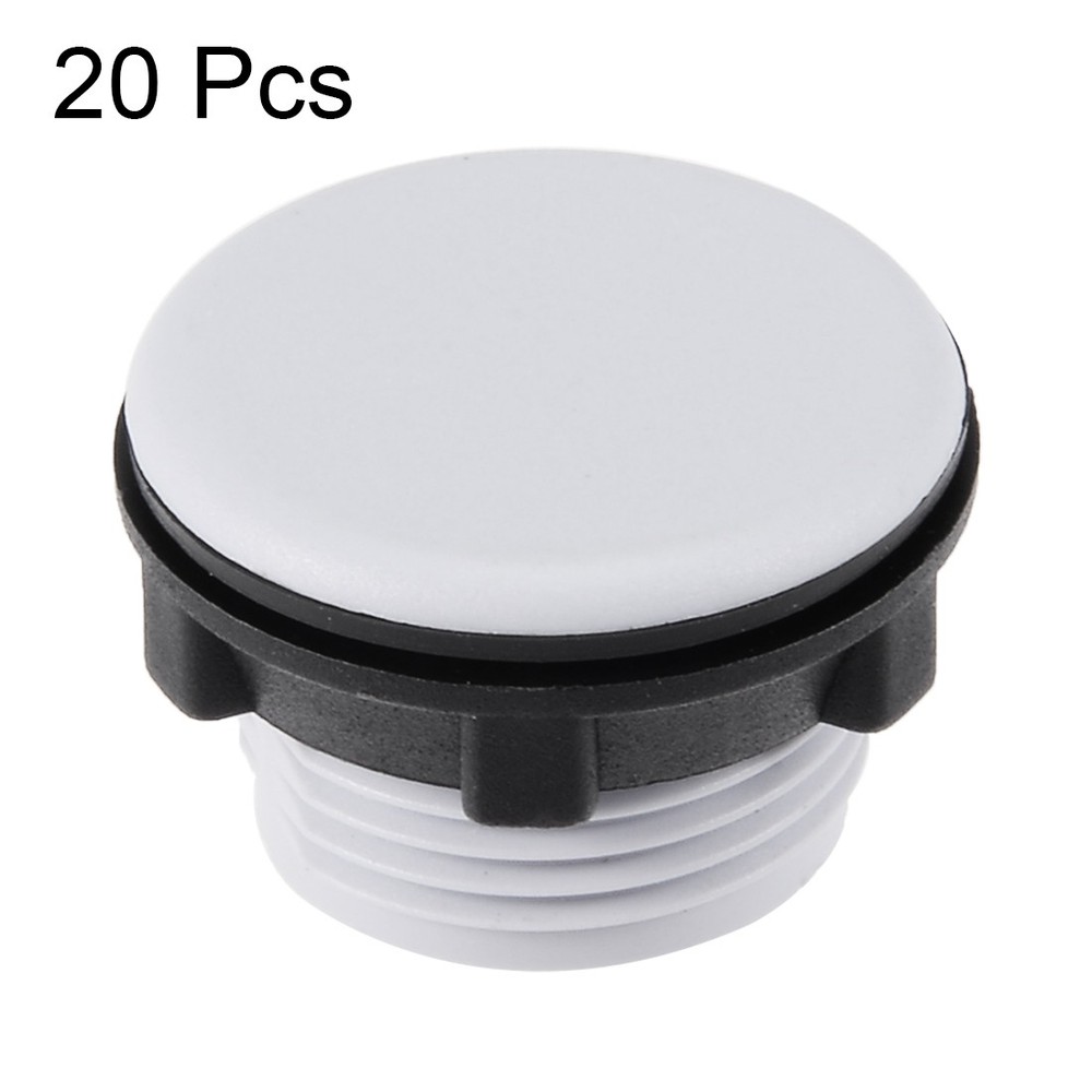 20 Pcs 22mm Gray Plastic Push Button Switch Hole Panel Plug