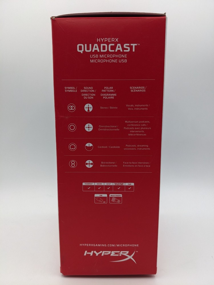 HyperX QuadCast USB Gaming Streaming High Quality Discord Microphone - NOB