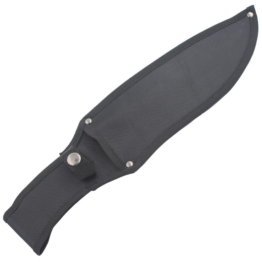 15" Tactical Tracker Survival Knife Fixed Rubber Handle with Scabbard