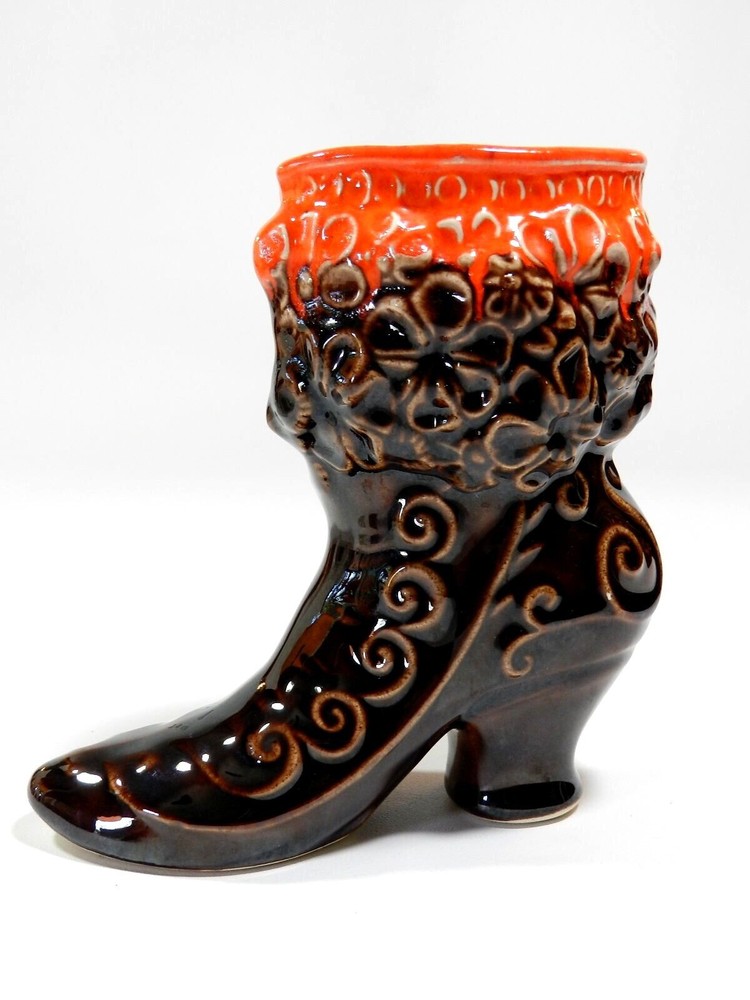 Vintage Ceramic Victorian Shoe Boot Planter