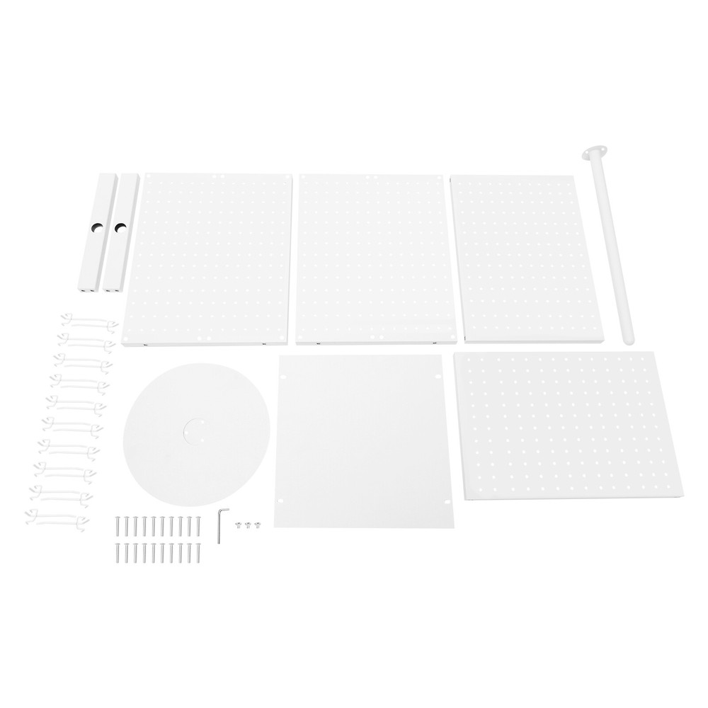 Pegboard Rotating Display Stand,4 Sided PegBoard Display, PegBoard Display Stand