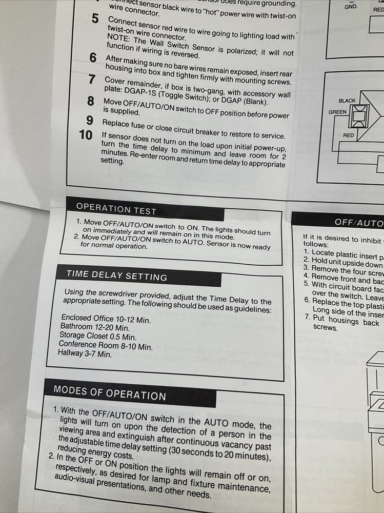 Bryant Infrared Motion Switch MSWS1277