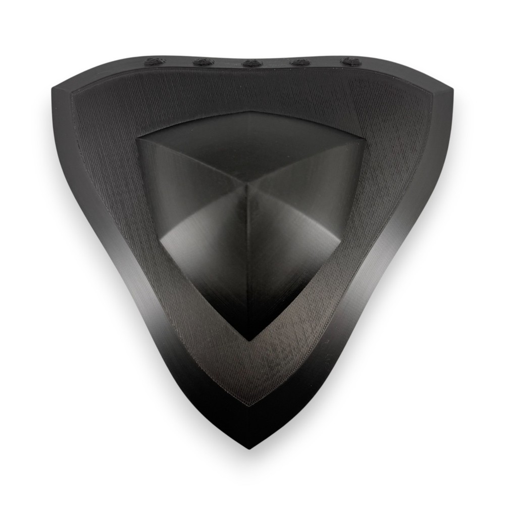 Rendlesham UFO Model | 3D Printed Triangular Flying Saucer | Black PLA | 4–10"