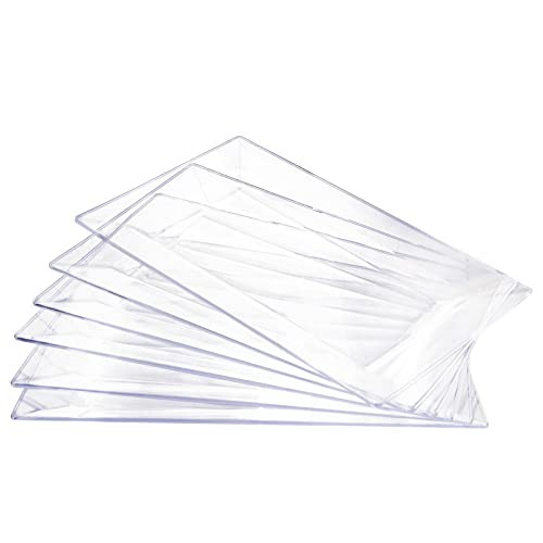 12 Pack Plastic Serving Trays, Heavy Duty Plastic Serving Platters Clear