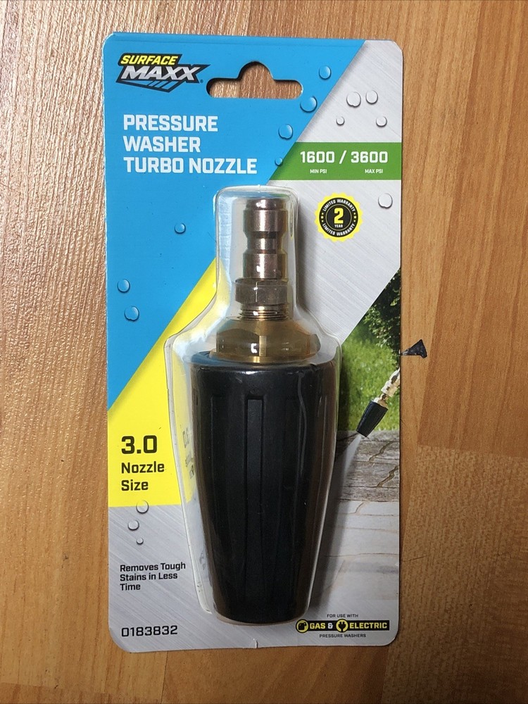 Surface Maxx Pressure Washer Pro Turbo Nozzle (SPINNING) 2 Pc Bundle 4.0 & 3.0