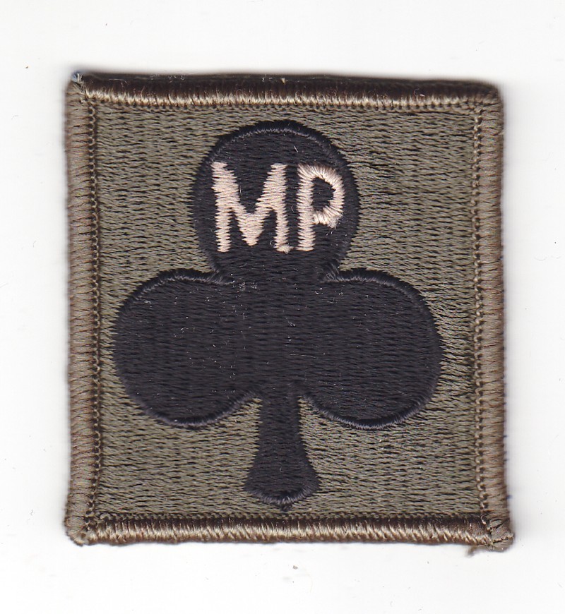 Army Patch: MP Det, 327th ABN Infantry, Hat Patch - subdued, merrowed edge