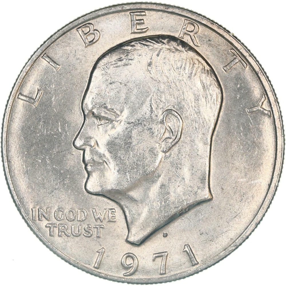 1971 D Eisenhower Dollar AU Ike