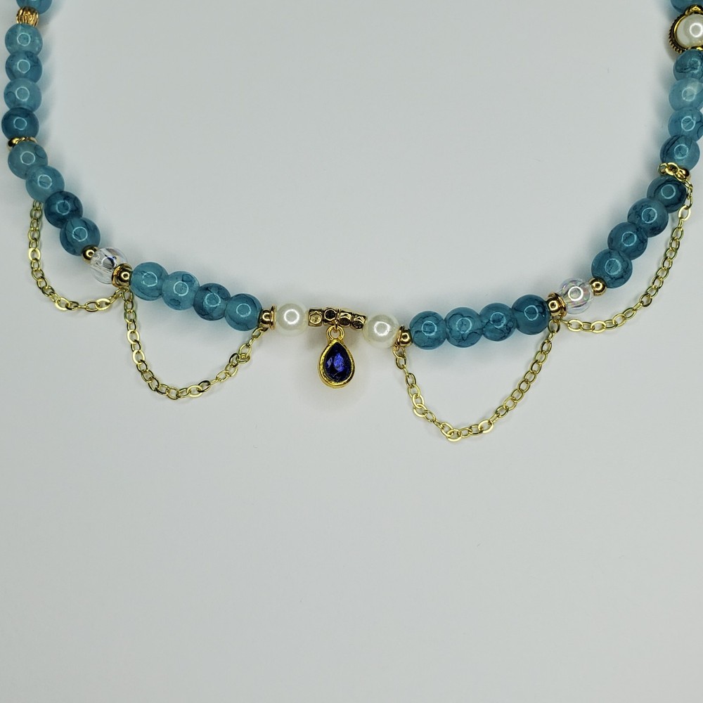 Hand crafted artisan unique gemstone bracelet - 2 layer