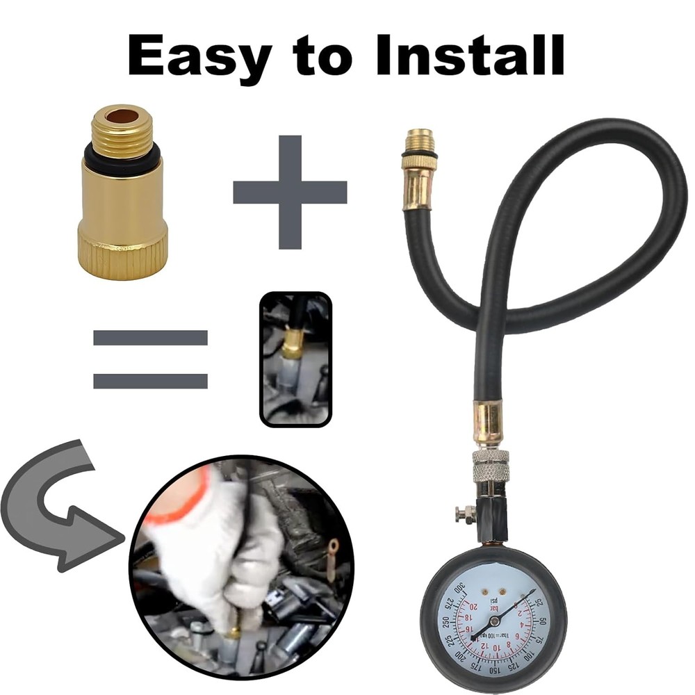 14mm Engine Tester Adapter Spark Plug Adapter Corrosion Proof Compression Too...