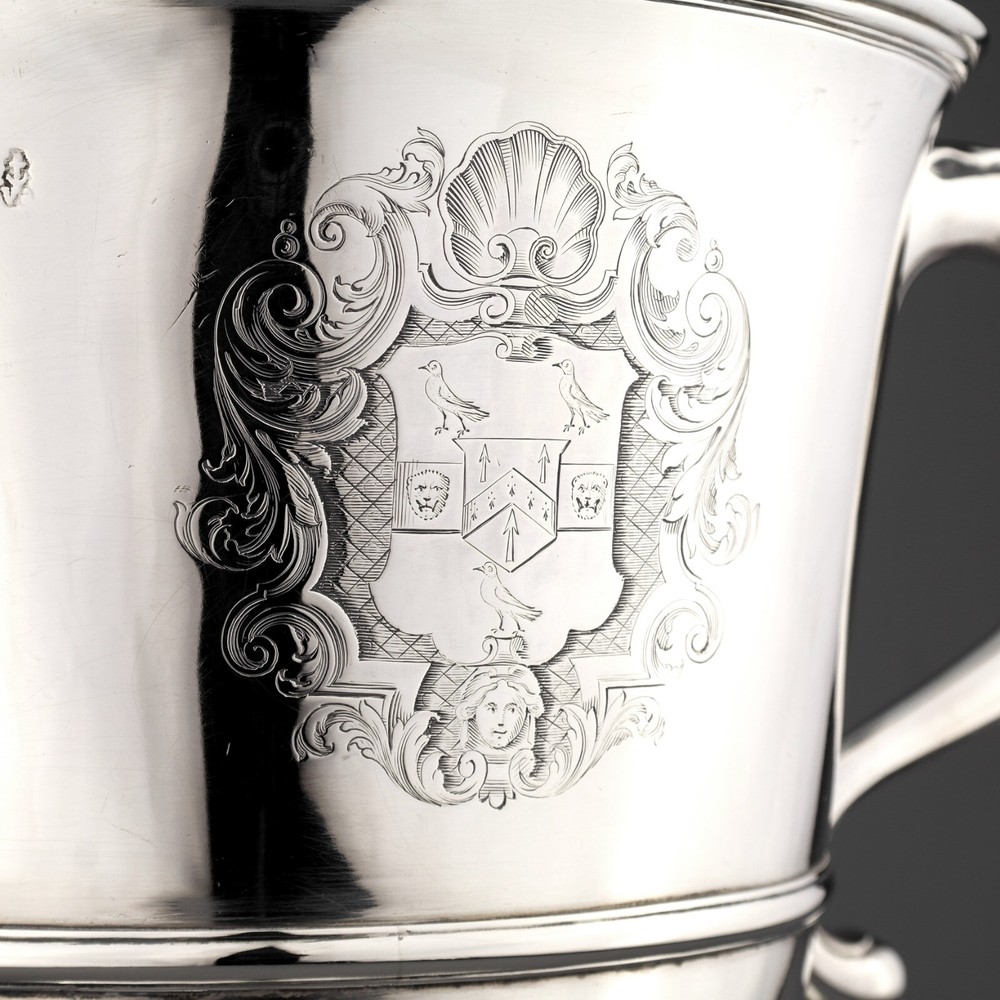 Rare Provincial / London Queen Anne Solid Silver Cup Cover. Unattributed Mark.