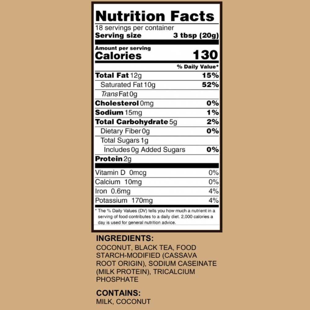 CAcafe Coconut Tea Unsweetened 12.7oz
