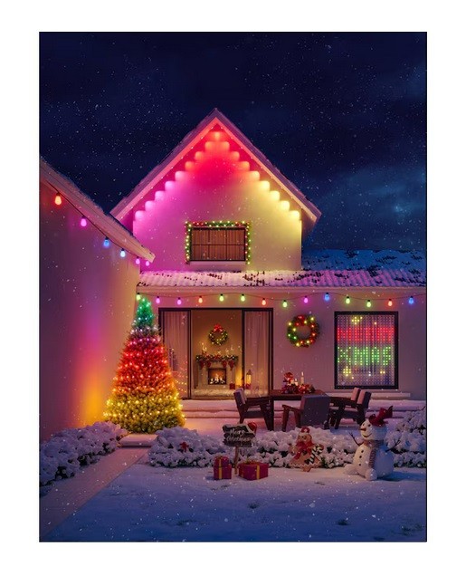 Govee 48-ft Plug-in Multicolor String Light with 15 Color changing bulbs