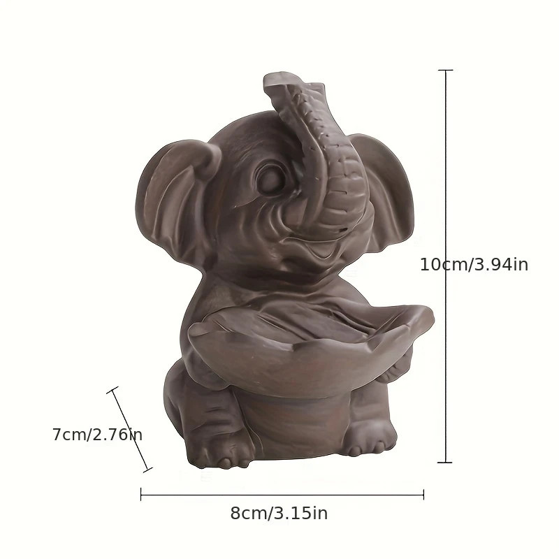 Resin Elephant Reverse Flow Incense Burner - New