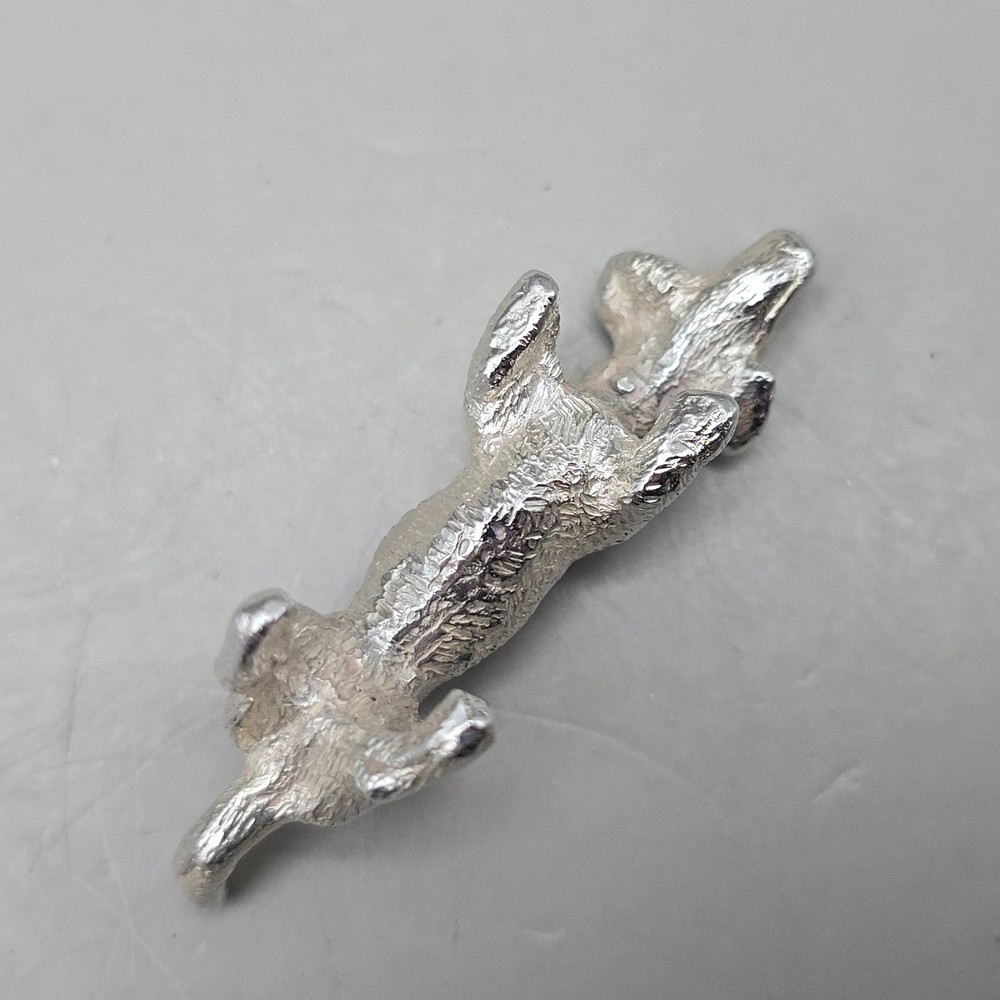 Collectible Solid Silver Dog Miniature Figurine