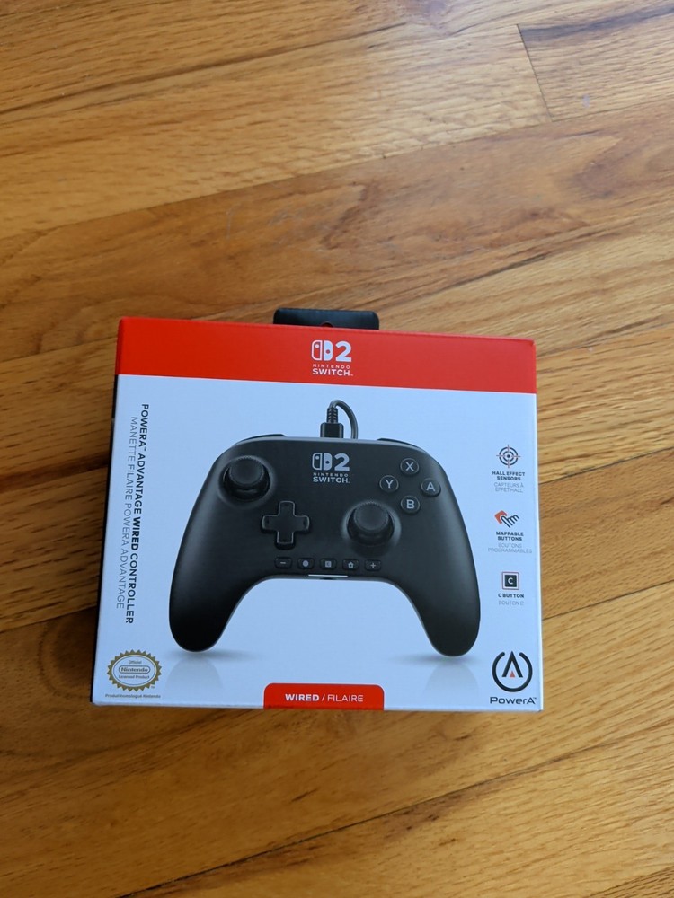 Genuine PowerA Advantage Wired Controller for Nintendo Switch 2 - Black NEW