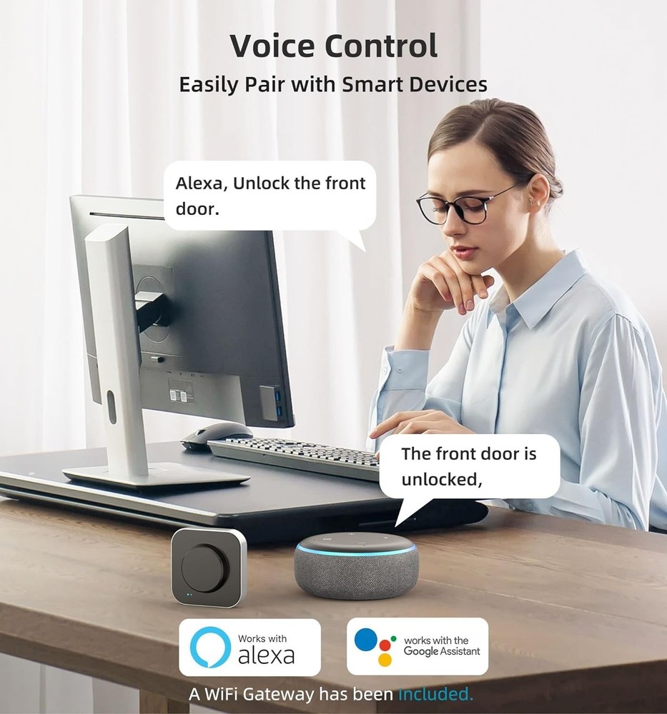 Smart Door Lock WiFi Keyless Entry Fingerprint Digital Keypad Deadbolt Bluetooth