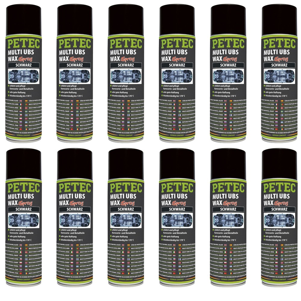 Petec 12x Multi UBS Wax Black 500ml