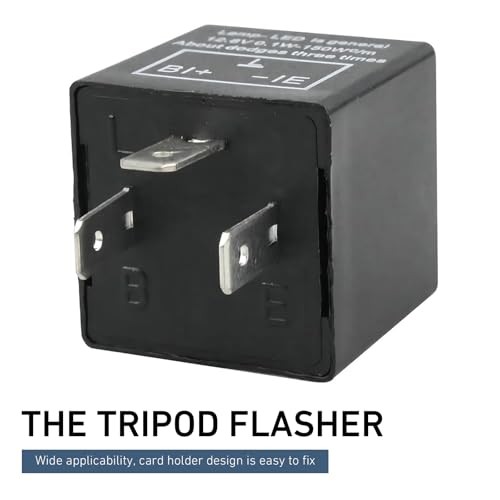 CF13 LED Flasher Relay, 3 Pin Adjustable Relay for Sloving Hyper Blink