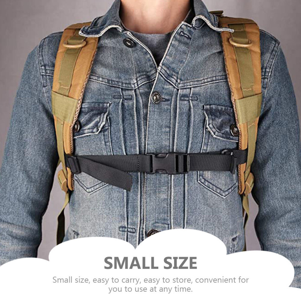 2PCS Camping Chest Belts Black Backpack Straps Quick Release Backpack Straps