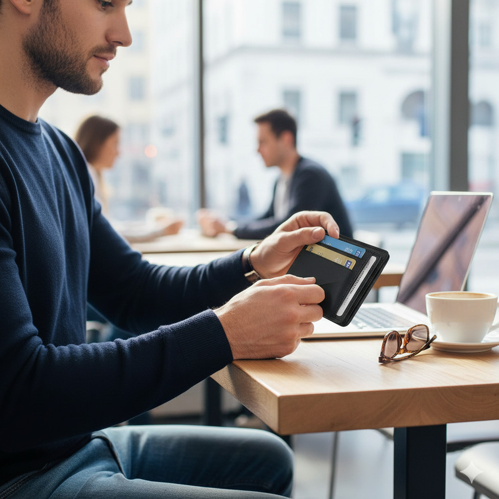 Magnetic Leather Wallet attach securely to your smartphone using MagSafe technol