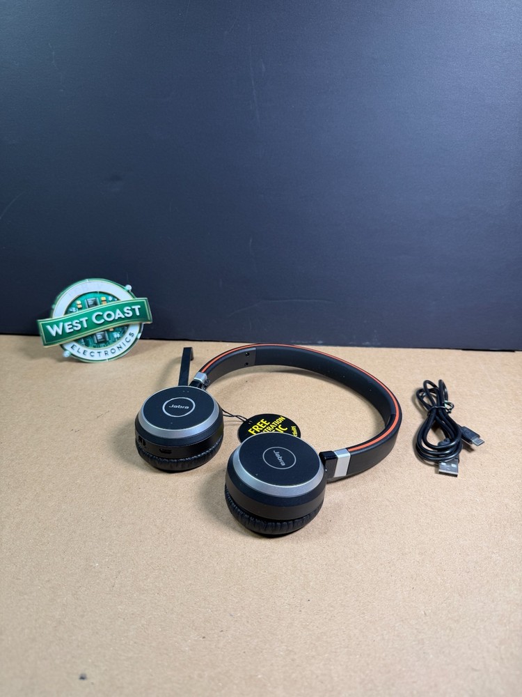 Jabra Evolve 65 HSC018W MS Stereo Wireless Bluetooth Headset Ships Fast!