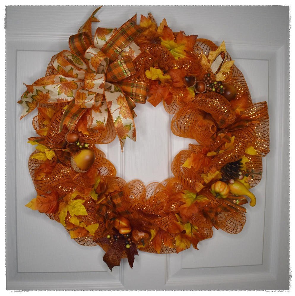 Fabulous Fall Deco Mesh Wreath