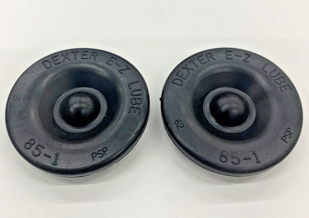 2 Pack GENUINE DEXTER EZ Lube Grease Cap Rubber Plug Rubber Insert Trailer Axle