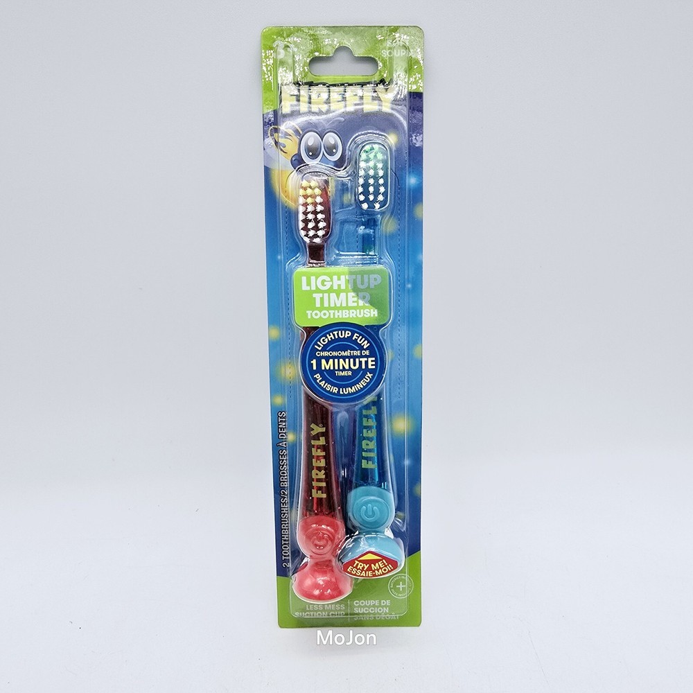 Firefly Kid Toothbrush Lightup Timer Blue & Red, 2 Count