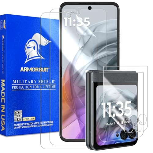 2+2 Pack Screen Protector for Motorola Razr (2024) Case Friendly