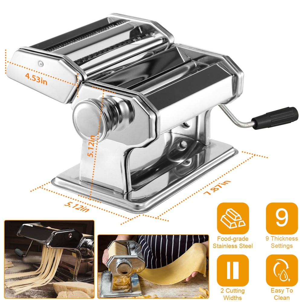 Pasta Maker Machine Adjustable Thickness Noodles Maker for Pasta, Spaghetti