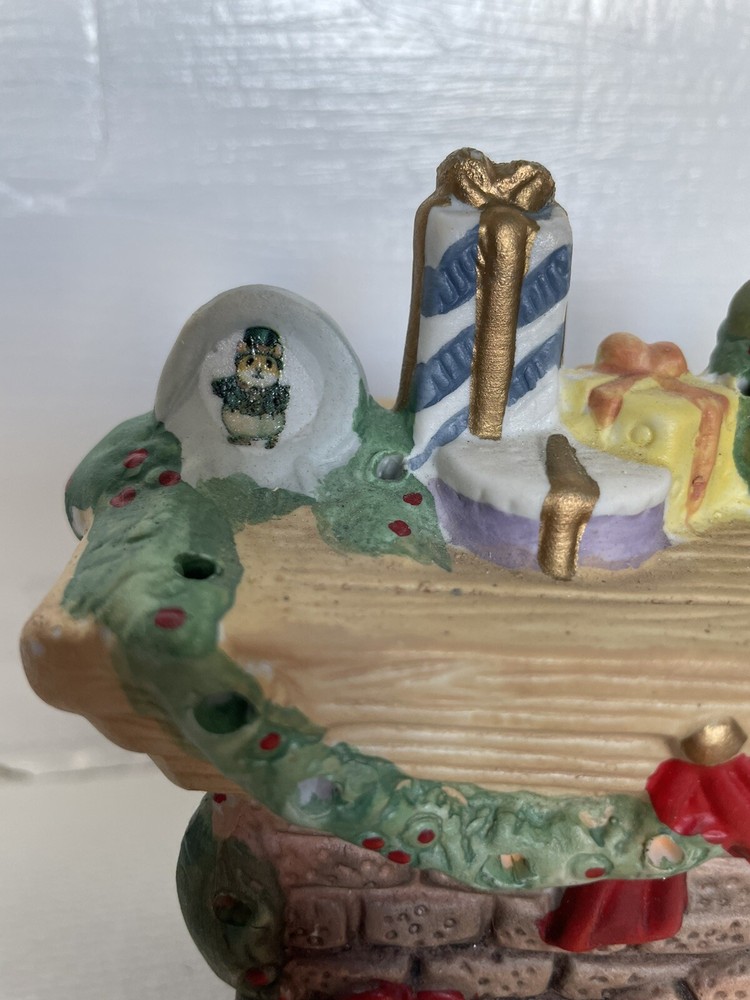 Vintage Fireplace Night Light Set With Original Box Works *READ*