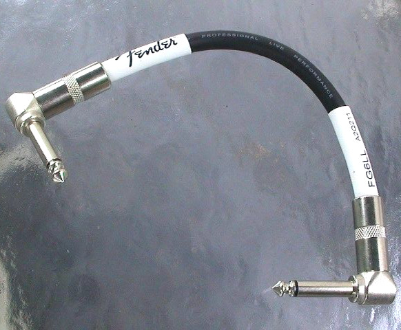 FENDER PERFORMANCE SERIES 1/4" RIGHT ANGLE ENDS PATCH CABLE (1PC) FG6LL NEW!