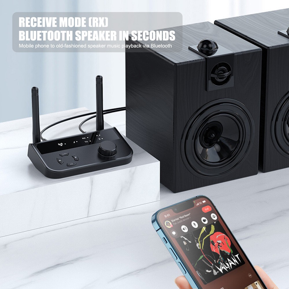 Long Range Bluetooth 5.3 Transmitter Receiver For TV Home Stereo Audio Adapter-