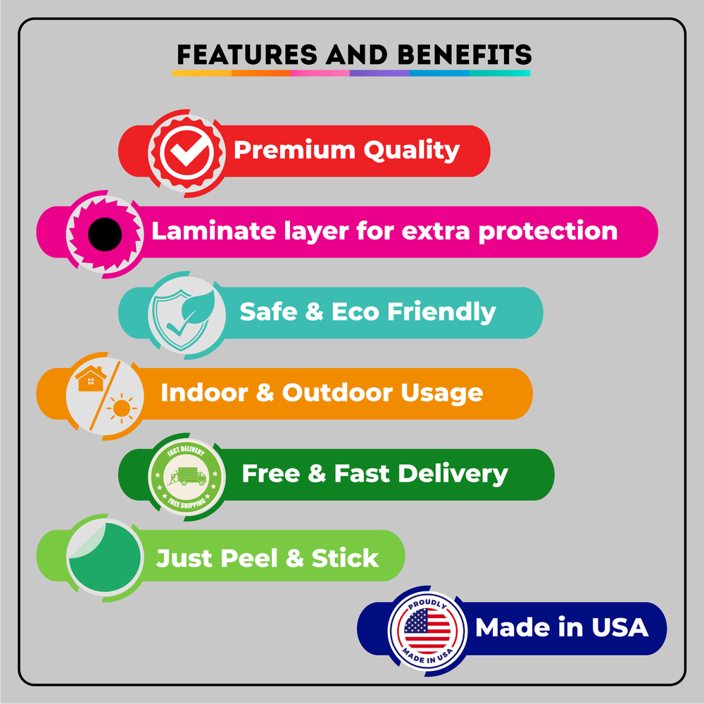 WARNING YOUR CUSTOM TEXT PRINTED HERE | Adhesive Vinyl Sign Decal