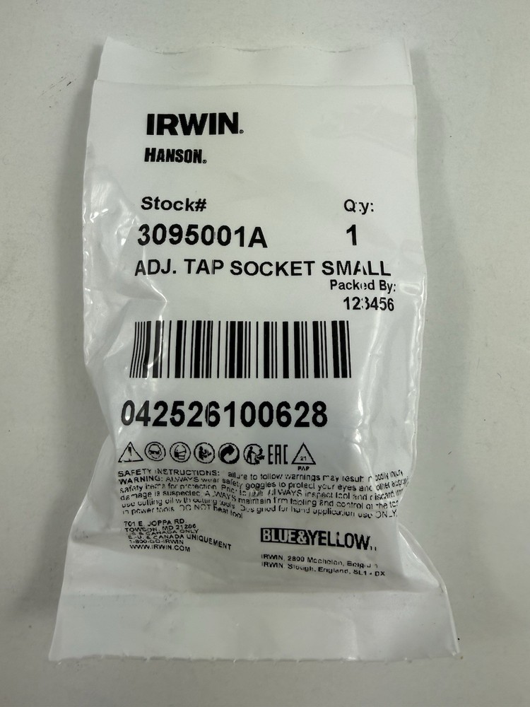 Irwin Hanson Adjustable Tap Socket Small Stock #3095001A ￼