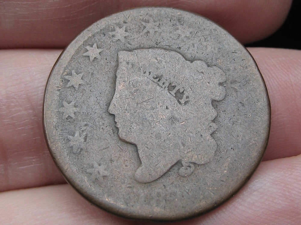 1820-1829 Matron Head Large Cent Penny- About Good Details
