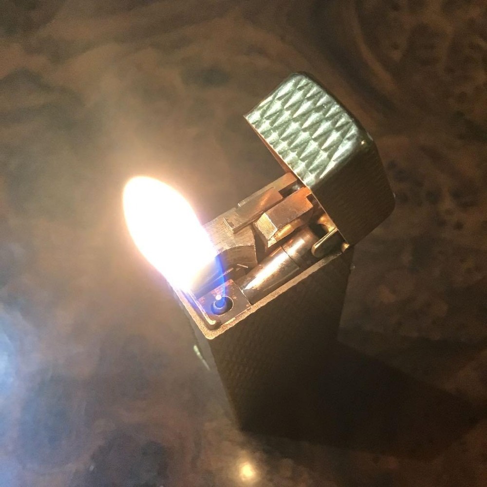 Overhauled Dunhill Rollagas lighter Gold without box