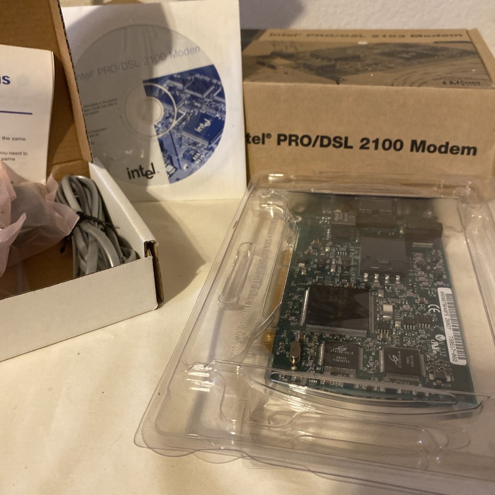 INTEL PRO/DSL 2100 Modem NEW With Switch plate And Disc
