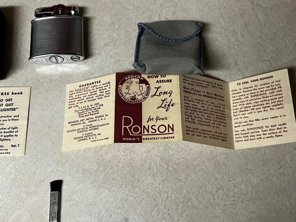 Vintage Cigarette Lighter With Box & Paperwork