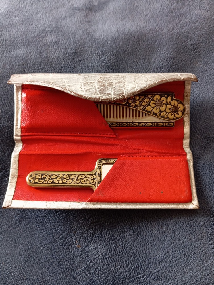 Vintage Hair Comb and Mirror