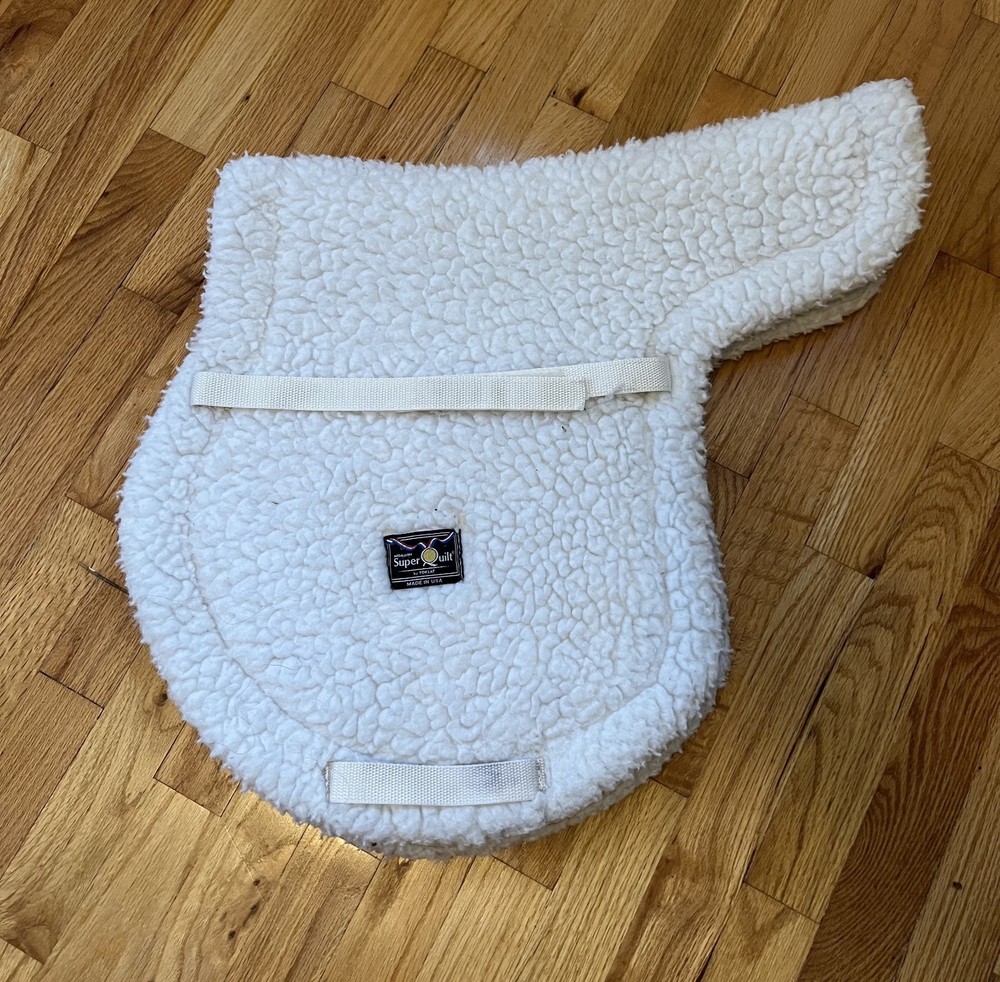 White Fitted English Saddle Pad - Toklat