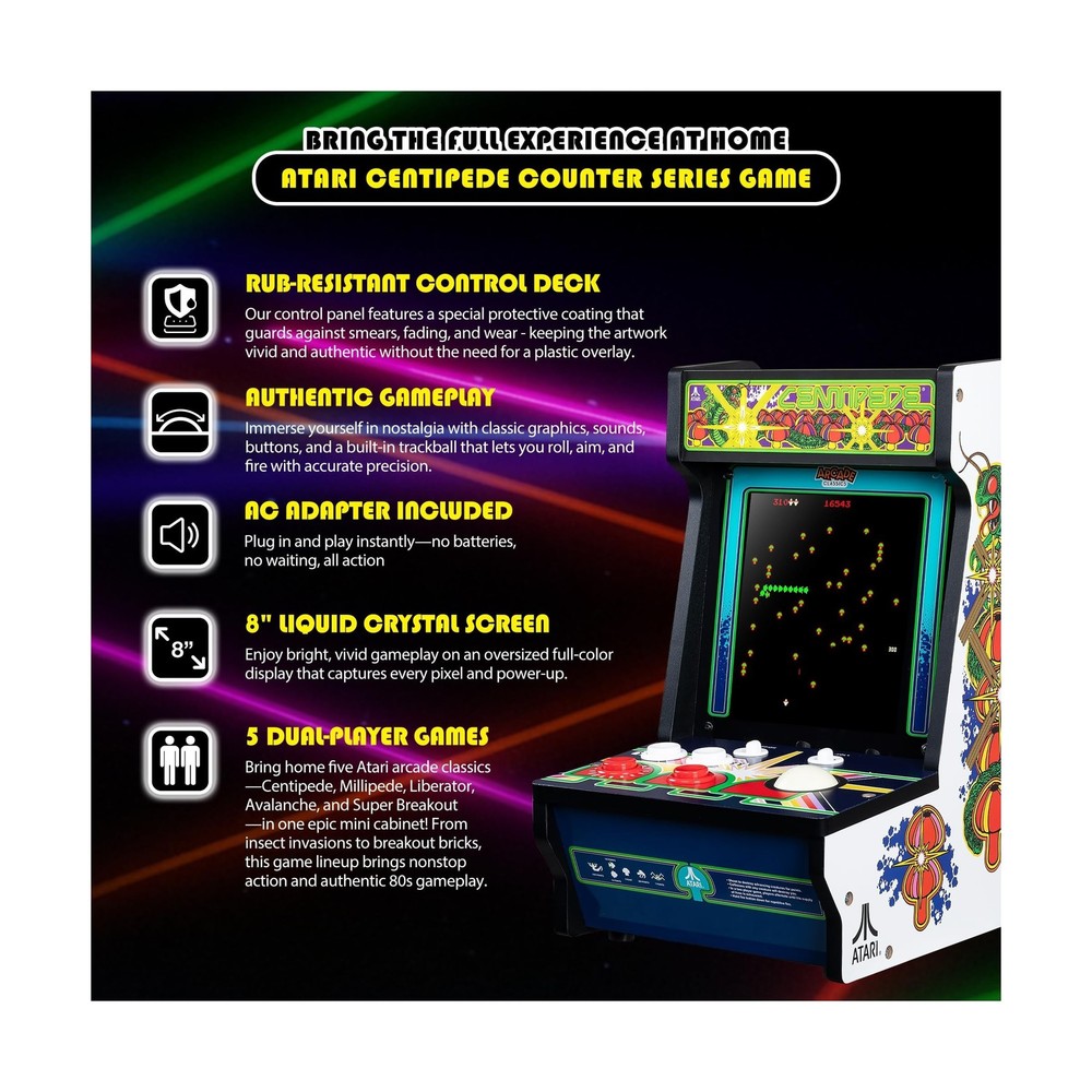 Arcade Classics - Atari Centipede - Counter Series Arcade Game