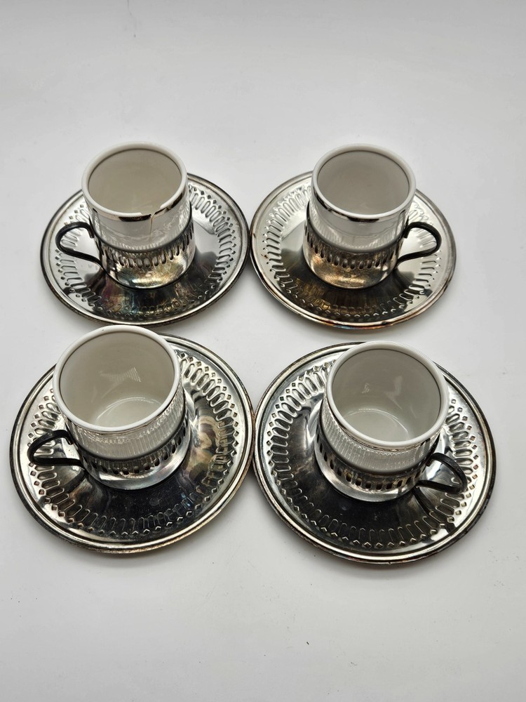 Vintage Bellini Espresso Set, silver