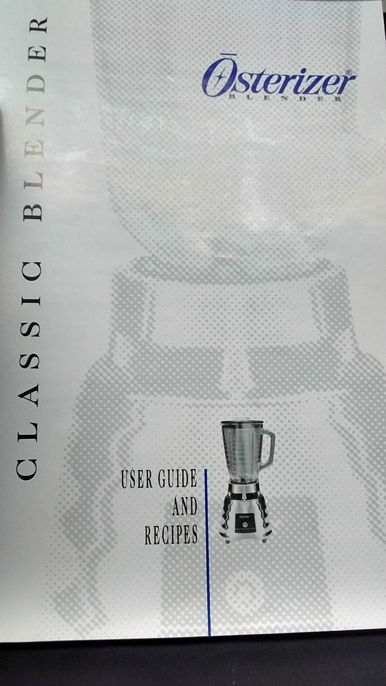 Osterizer Classic Blender User Guide & Recipes Instruction Manual Book Genuine