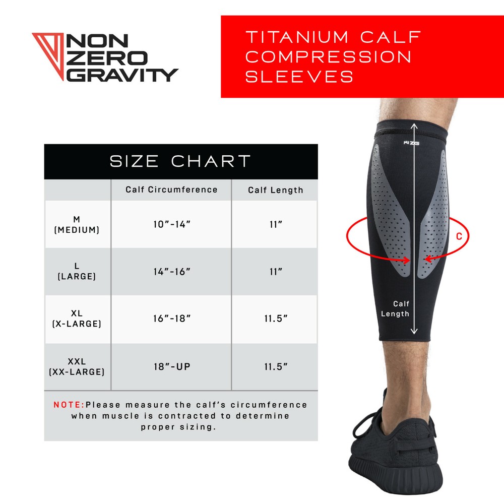 NonZero Gravity Titanium Calf Compression Sleeves