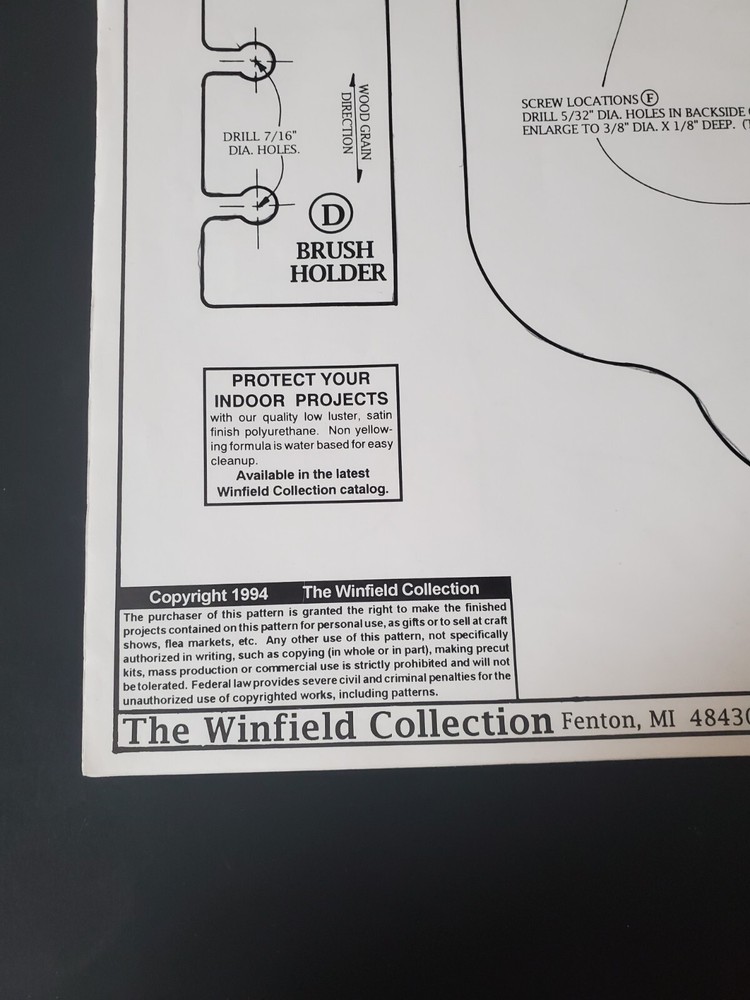 Vintage Woodworking Pattern