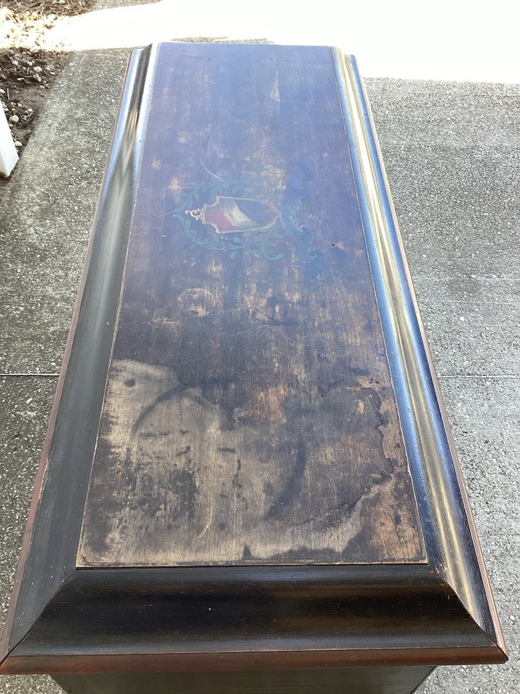 Antique Hand painted Cedar Blanket Chest