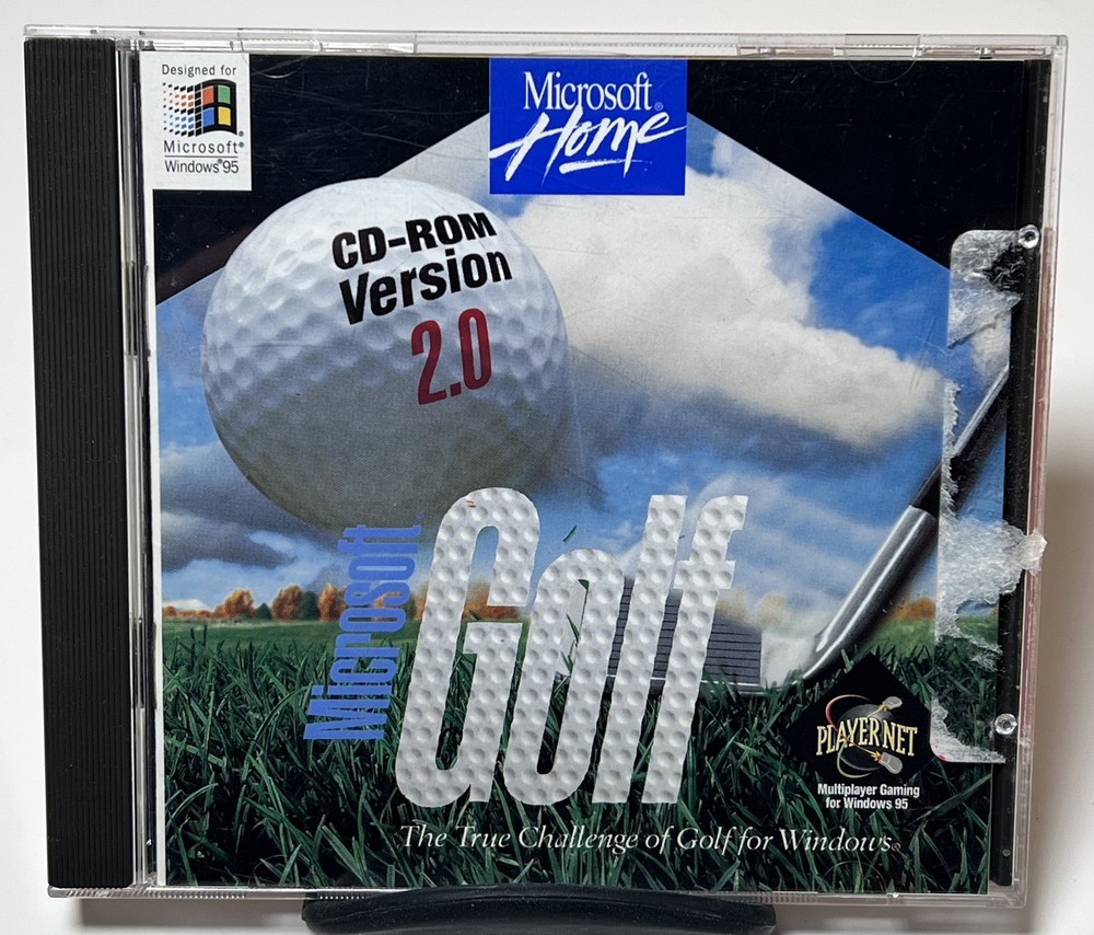 Microsoft Golf Version 2.0 CD-ROM Windows 95 Vintage PC Game OEM Jewel Case