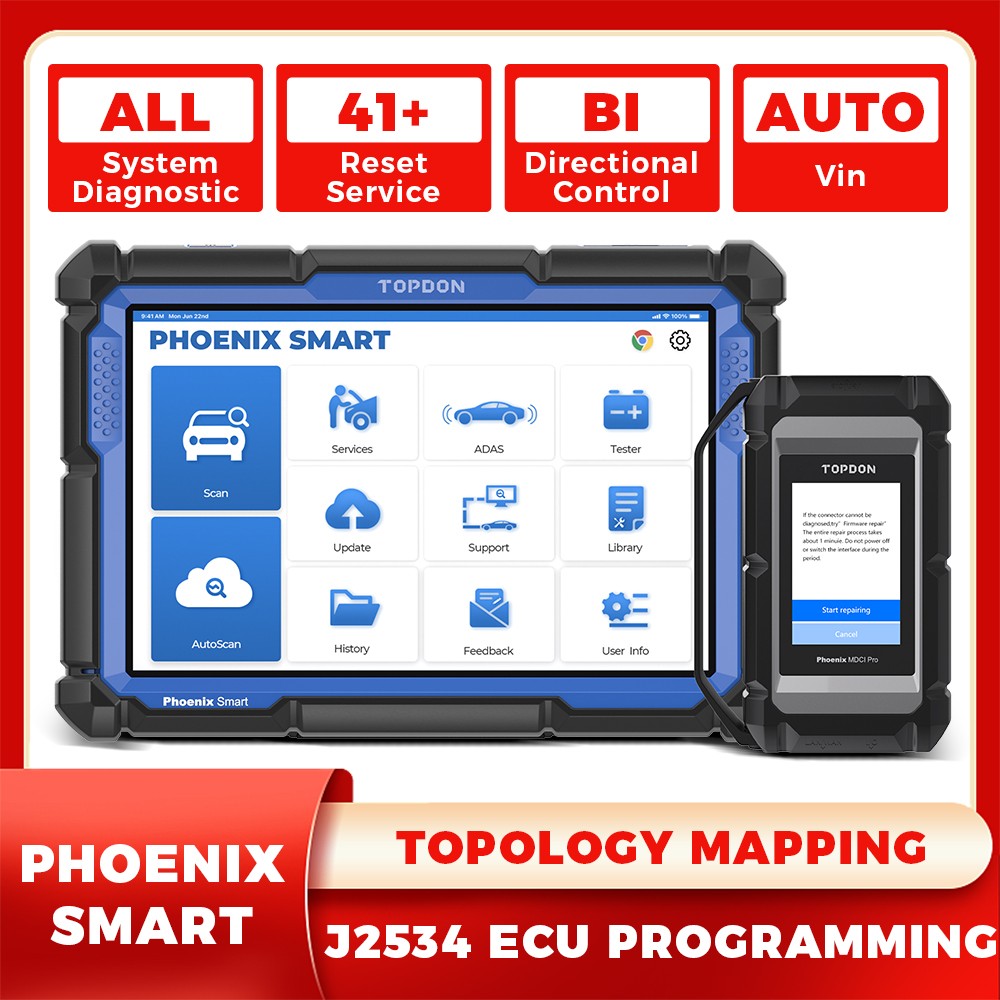 2026 TOPDON Phoenix Smart ULTRA Diagnostic Scanner ECU Programming Coding Tool