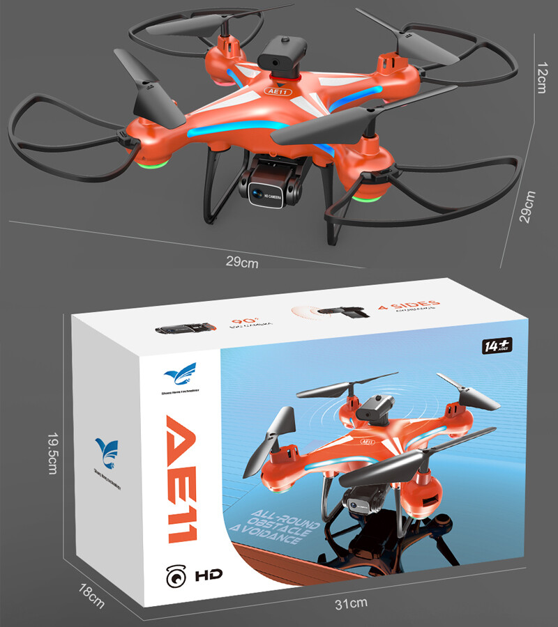 AE11 Drone WIFI FPV Wide Angle 4K HD Dual Camera Obstacle Avoidance Quadcopter